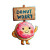 Cheerful Donut Character Vinyl Car Decal Sticker – Waterproof & UV-Resistant 