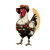 Cowboy Chicken Cartoon Vinyl Car Decal Sticker – Waterproof & UV-Resistant 