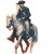 Cowboy On Horse V11 Vinyl Car Decal Sticker – Waterproof & UV-Resistant 