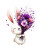 Cute Rabbit Bouquet Vinyl Car Decal Sticker – Waterproof & UV-Resistant 