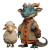 Dragon-Sheep Hybrid Vinyl Car Decal Sticker – Waterproof & UV-Resistant 