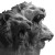 Three-Headed Lion Statue Vinyl Car Decal Sticker – Waterproof & UV-Resistant 