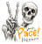 Skeleton Peace Sign V2 Vinyl Car Decal Sticker – Waterproof & UV-Resistant 