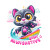 Surfing Cosmic Cat Vinyl Car Decal Sticker – Waterproof & UV-Resistant 
