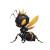 Cartoon Queen Bee V2 Vinyl Car Decal Sticker – Waterproof & UV-Resistant 