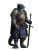 Sapphire Dragonborn Fighter Vinyl Car Decal Sticker – Waterproof & UV-Resistant 