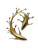Gold Pisces Brooch Vinyl Car Decal Sticker – Waterproof & UV-Resistant 