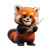 Cute Red Panda V8 Vinyl Car Decal Sticker – Waterproof & UV-Resistant 