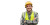 Smiling Construction Worker V9 Vinyl Car Decal Sticker – Waterproof & UV-Resistant 