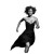 Woman Running Away Vinyl Car Decal Sticker – Waterproof & UV-Resistant 