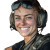 Female Fighter Pilot Vinyl Car Decal Sticker – Waterproof & UV-Resistant 