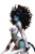 Blue Feline Warrior Vinyl Car Decal Sticker – Waterproof & UV-Resistant 