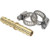 Durable 5/16" Brass Hose Mender Kit | Marine Series | Gold Finish | Includes Stainless Steel Clamps