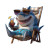 Shark On Beach Vinyl Car Decal Sticker – Waterproof & UV-Resistant 