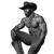 Haitian Cowboy Bodybuilder Vinyl Car Decal Sticker – Waterproof & UV-Resistant 