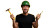 Happy Construction Worker V4 Vinyl Car Decal Sticker – Waterproof & UV-Resistant 