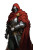 Red Cloak Knight Vinyl Car Decal Sticker – Waterproof & UV-Resistant 