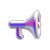 Metallic Megaphone Render Vinyl Car Decal Sticker – Waterproof & UV-Resistant 