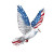 Patriotic Pigeon Vinyl Car Decal Sticker – Waterproof & UV-Resistant 