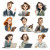 Office Professionals Cartoon Vinyl Car Decal Sticker – Waterproof & UV-Resistant 