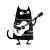 Guitar Playing Kitten Vinyl Car Decal Sticker – Waterproof & UV-Resistant 