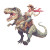 Cowgirl On T-Rex Vinyl Car Decal Sticker – Waterproof & UV-Resistant 