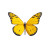 Colorful Yellow Butterfly Vinyl Car Decal Sticker – Waterproof & UV-Resistant 