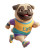 Happy Running Pug Vinyl Car Decal Sticker – Waterproof & UV-Resistant 
