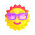 Smiling Sun Glasses Vinyl Car Decal Sticker – Waterproof & UV-Resistant 