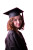Graduating Woman V2 Vinyl Car Decal Sticker – Waterproof & UV-Resistant 