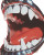 Chrome Teeth Vampire Vinyl Car Decal Sticker – Waterproof & UV-Resistant 