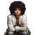 Afro-Russian Portrait Vinyl Car Decal Sticker – Waterproof & UV-Resistant 