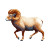 Ram Emoji Walking Vinyl Car Decal Sticker – Waterproof & UV-Resistant 