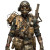 African Steampunk Soldier Vinyl Car Decal Sticker – Waterproof & UV-Resistant 