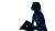 Moody Bedside Woman Vinyl Car Decal Sticker – Waterproof & UV-Resistant 