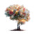 Floral Brain Vinyl Car Decal Sticker – Waterproof & UV-Resistant 