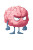 Grumpy Cartoon Brain Vinyl Car Decal Sticker – Waterproof & UV-Resistant 