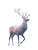 Crystal Antler Deer Vinyl Car Decal Sticker – Waterproof & UV-Resistant 
