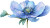 Blue Anemone Flower Vinyl Car Decal Sticker – Waterproof & UV-Resistant 