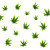 Green Cannabis Leaves Vinyl Car Decal Sticker – Waterproof & UV-Resistant 