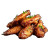 Chicken Wings Plate Vinyl Car Decal Sticker – Waterproof & UV-Resistant 