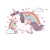 Cartoon Unicorn V5 Vinyl Car Decal Sticker – Waterproof & UV-Resistant 