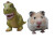 Hamster And Dinosaur Vinyl Car Decal Sticker – Waterproof & UV-Resistant 