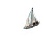 White Ketch Sailboat Vinyl Car Decal Sticker – Waterproof & UV-Resistant 