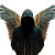 Hooded Winged Figure V4 Vinyl Car Decal Sticker – Waterproof & UV-Resistant 