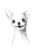 Cute Scribbled Chihuahua Vinyl Car Decal Sticker – Waterproof & UV-Resistant 