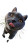 Blue Cat Licking Vinyl Car Decal Sticker – Waterproof & UV-Resistant 