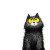 Scribble Cat Vinyl Car Decal Sticker – Waterproof & UV-Resistant 