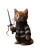 Orange Kitten Sword Vinyl Car Decal Sticker – Waterproof & UV-Resistant 