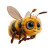 Cartoon Bee V12 Vinyl Car Decal Sticker – Waterproof & UV-Resistant 